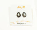 Oxidized Silver -Tone Stud Earrings