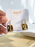 Melted Metal Drop Earring