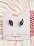 Oxidized Silver -Tone Stud Earrings