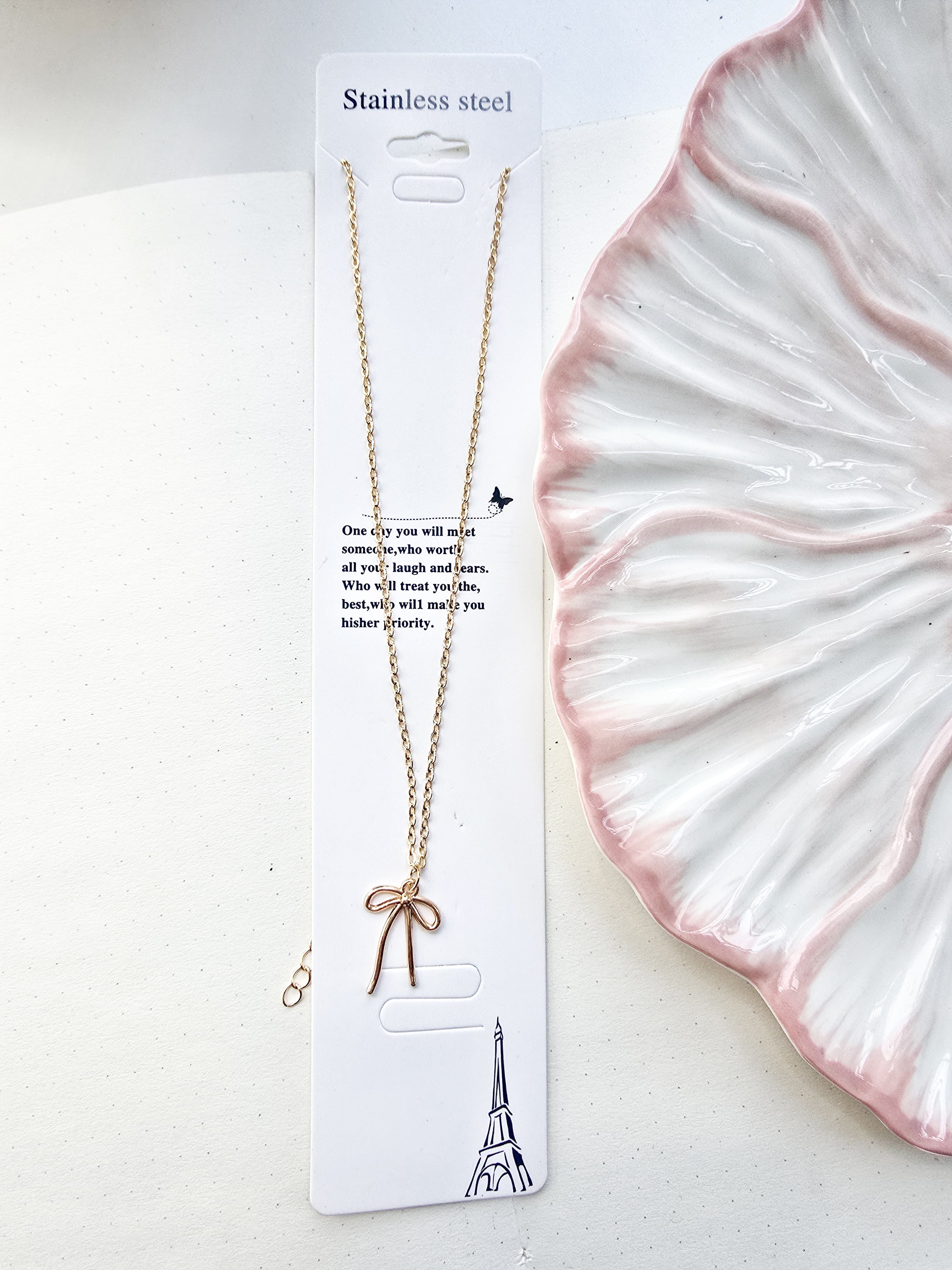 YJ-P4134 | Ribbon Bow Necklace |
