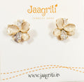 Yellow Gold Floral Design Earrings