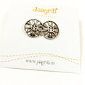 Oxidized Silver -Tone Stud Earrings