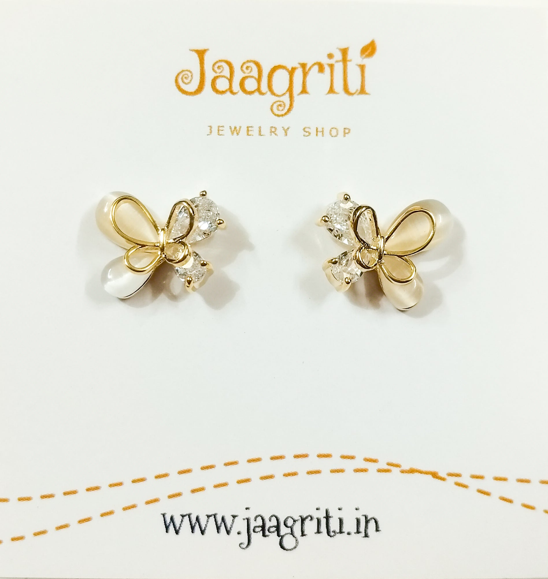 Crystal Pretty butterfly Stud Earrings