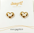 | Cute Korean Earrings | Heart Drip Oil Gold Color Stud Earrings