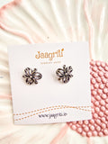 Oxidized Silver -Tone Stud Earrings