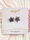Oxidized Silver -Tone Stud Earrings