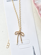 YJ-P4134 | Ribbon Bow Necklace |