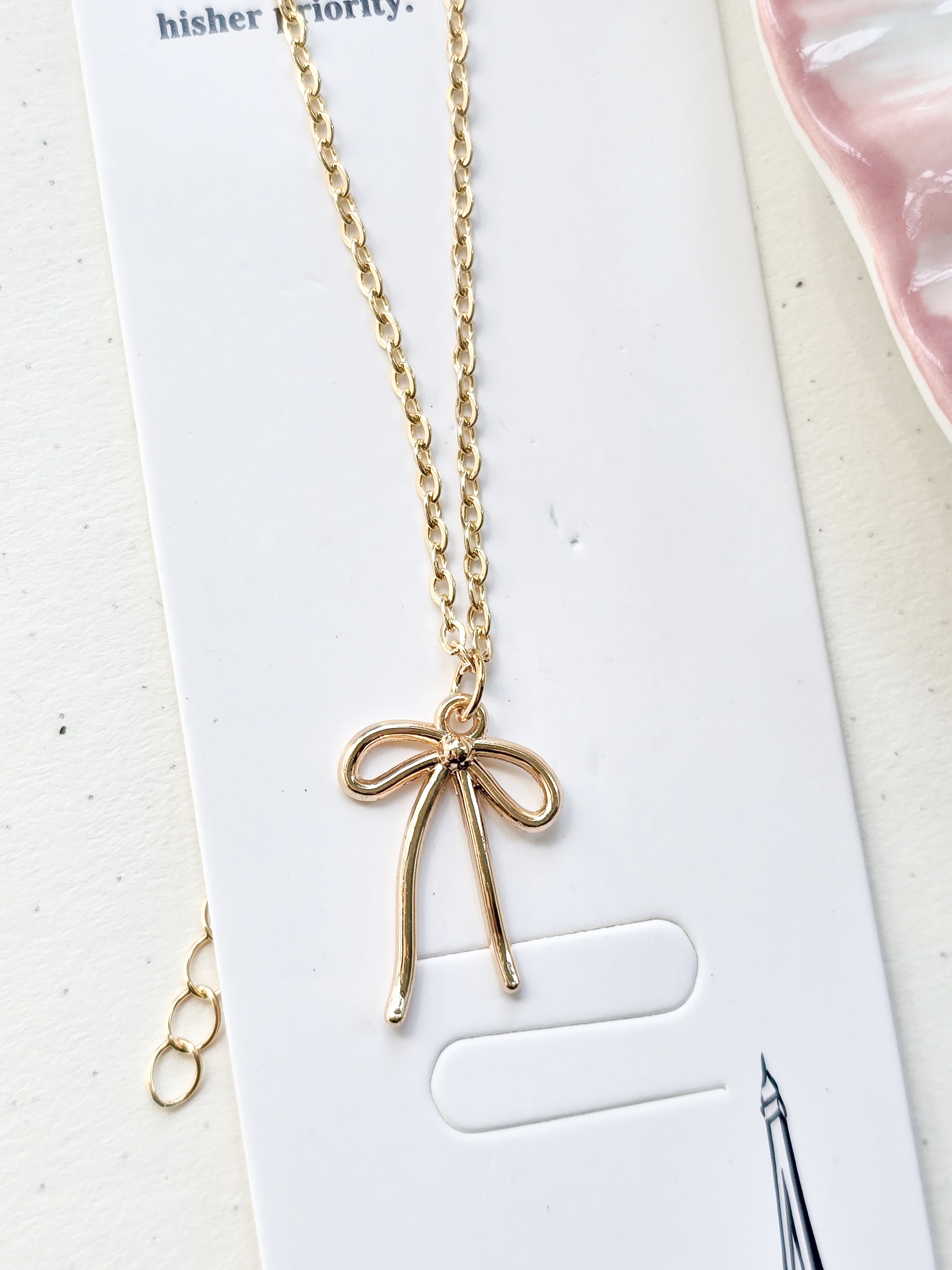 YJ-P4134 | Ribbon Bow Necklace |