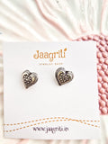 Oxidized Silver -Tone Stud Earrings